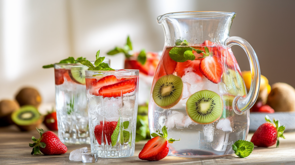 flavor water recipes strawberry and kiwi